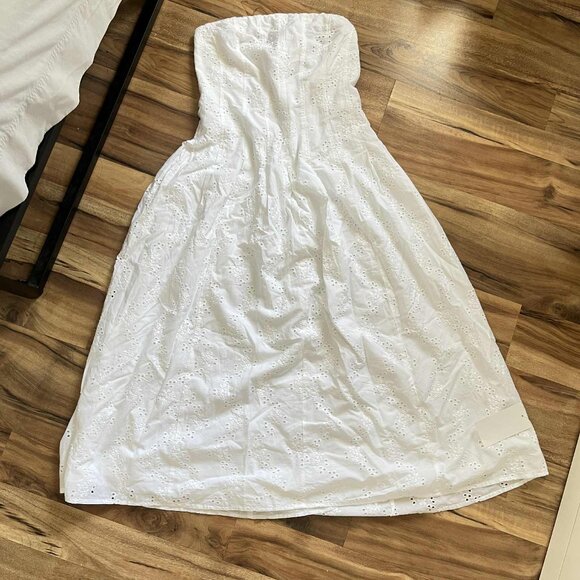 Nobody's Child Newbury White Broderie Anglaise Midi Dress | NWT | Removable Stra - Picture 5 of 8